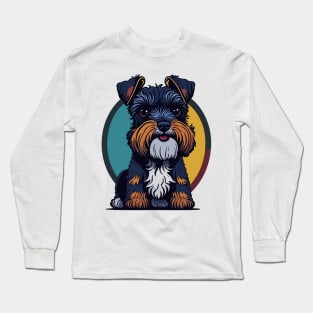 Miniature Schnauzer Portrait Long Sleeve T-Shirt